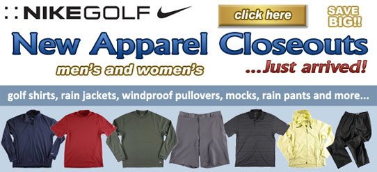 New Nike Golf Apparel Closeouts
