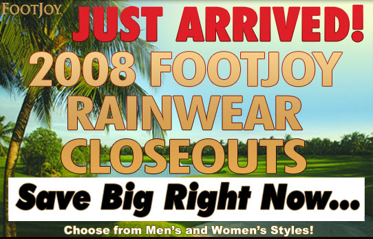 FootJoy Rainwear Closeouts Just Arrived!