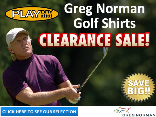 Greg Norman Golf Shirts Clearance Sale!