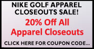 Nike Golf Apparel Closeouts Clearance Sale