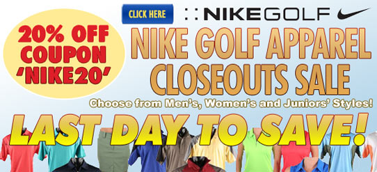 Nike Golf Apparel Closeouts Sale!