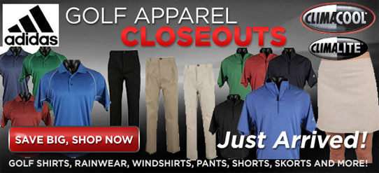 Adidas Golf Apparel Closeouts Just Arrived!