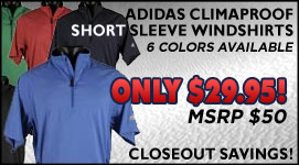 Adidas Short Sleeve Windshirts Closeouts
