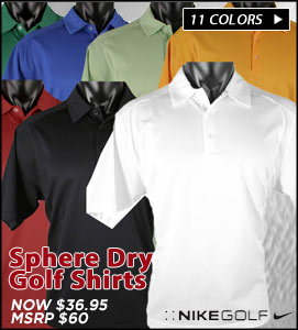 Nike Sphere Dry Men's Golf Shirts Closeouts
