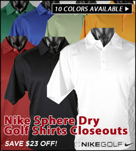 Nike Sphere Dry Golf Shirts Closeouts
