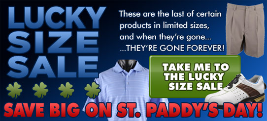 GolfLocker.com Lucky Size Sale - Save Big!