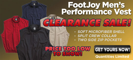 FootJoy Performance Windshirt Vest Clearance Sale!