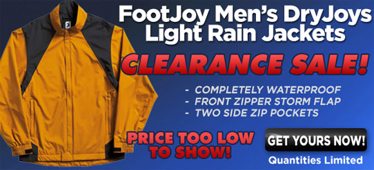 FootJoy DryJoys Performance Light Rain Jacket Clearance Sale!