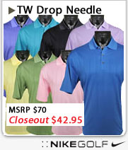 Nike TW Drop Needle Golf Shirts Closeouts