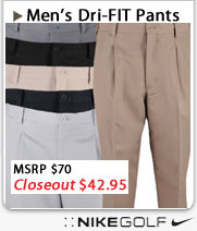 Nike Dri-FIT Tour Pleated Golf Pants Closeouts