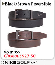 Nike Golf Belts - Black-Brown Reversible