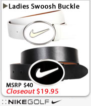 Nike Women's Golf Belts - Big Swoosh Buckle