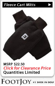 FootJoy Fleece Cart Mitts Clearance Sale