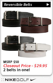 Nike reversible golf belts closeouts