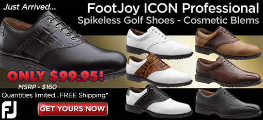 FootJoy ICON Professional Spikeless Golf Shoes Cosmetic Blems