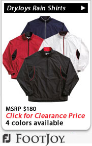 FootJoy DryJoys Tour Collection Rain Shirts Clearance Sale