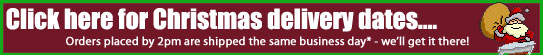 Christmas Delivery Schedule