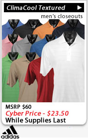 Adidas ClimaCool Textured Sold Golf Shirts Closeouts
