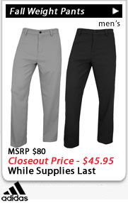 Adidas Fall Weight Golf Pants Closeouts