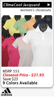 Adidas Women's ClimaCool Jacquard Golf Shirts Closeouts