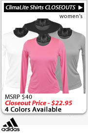 Adidas Women's ClimaLite Long Sleeve Layering Crew Golf Shirts