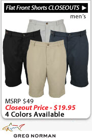 Greg Norman Flat Front Microfiber Golf Shorts