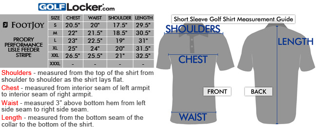puma golf shirt size chart