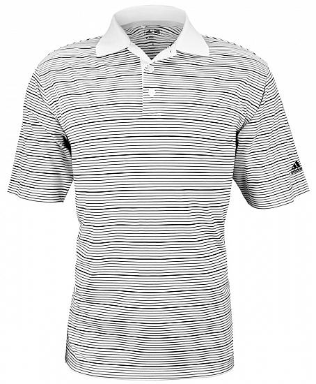 Adidas ClimaLite Two-Color Stripe Golf Shirts - CLOSEOUTS