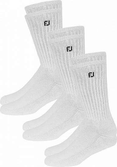 FootJoy ComfortSof Cotton Crew Socks - 3 Pair Packs