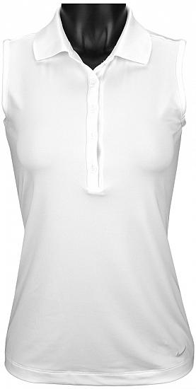 Nike Women's Dri-FIT Dot Collar Sleeveless Golf Shirts - CLEARANCE