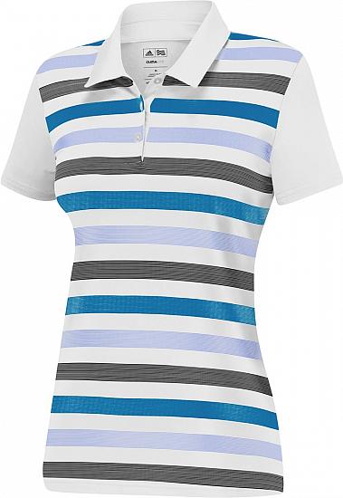 Adidas Women's Puremotion Merch Stripe Golf Shirts - FINAL CLEARANCE