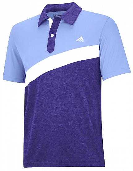 Adidas ClimaLite Angular Color Blocked Junior Golf Shirts - FINAL CLEARANCE