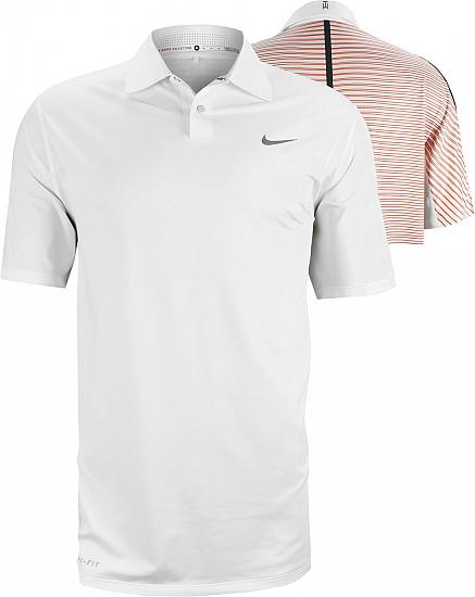 Nike Tiger Woods Dri-FIT Engineered Stripe Golf Shirts - FINAL CLEARANCE