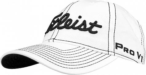 Titleist White Contrast Stitch Adjustable Golf Hats - ON SALE!