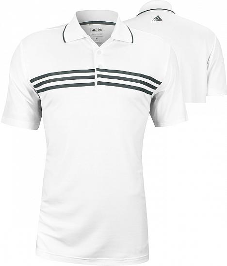 Adidas Puremotion ClimaCool 3-Stripes Chest Golf Shirts - FINAL CLEARANCE