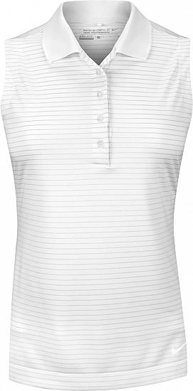 Nike Women's Dri-FIT Tech Stripe Sleeveless Golf Shirts - CLOSEOUTS