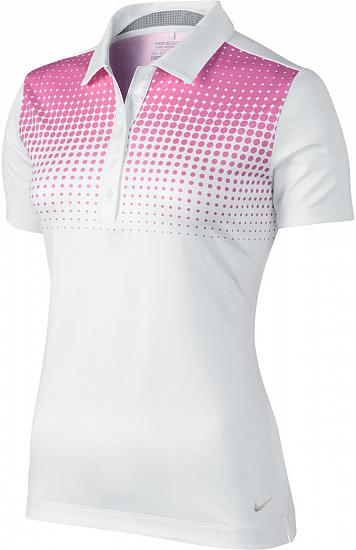 Nike Women's Dri-FIT Faded Dot Golf Shirts - CLEARANCE