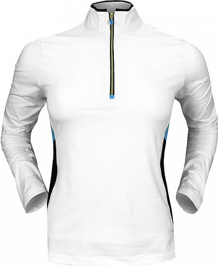 EP Pro Women's Tour-Tech Zip-Mock Long Sleeve Golf Shirts - CLEARANCE