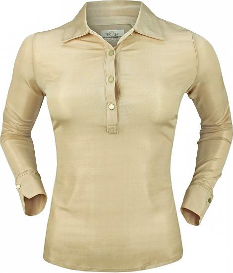 EP Pro Women's Tour-Tech Button Detail Long Sleeve Golf Shirts - FINAL CLEARANCE