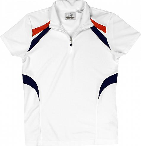EP Pro Women's Tour-Tech Micro Waffle Zip Mock Golf Shirts - FINAL CLEARANCE