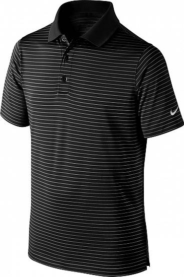 Nike Dri-FIT Victory Stripe Junior Golf Shirts - CLOSEOUTS