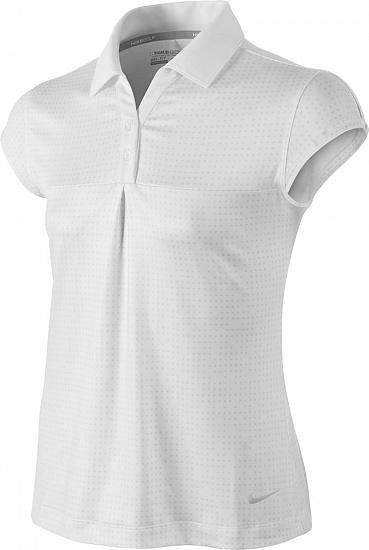 Nike Girls Dri-FIT Dottie Print Junior Golf Shirts - FINAL CLEARANCE