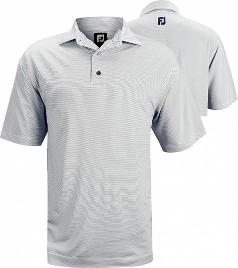 FootJoy Stretch Lisle Mini Stripe Self Collar Golf Shirts - ON SALE!