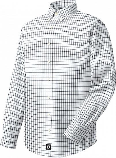 FootJoy Performance Woven Windowpane Long Sleeve Golf Shirts - ON SALE!