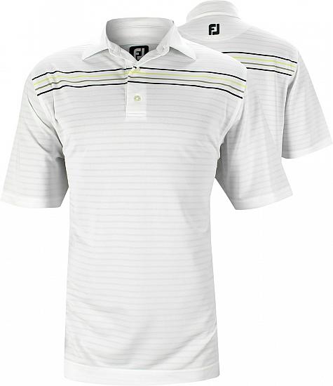 FootJoy Solid Texture Chest Stripe Golf Shirts - ON SALE!