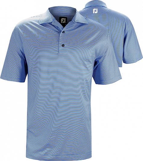FootJoy Stretch Lisle Stripe Golf Shirts with Rib Knit Collar - ON SALE!
