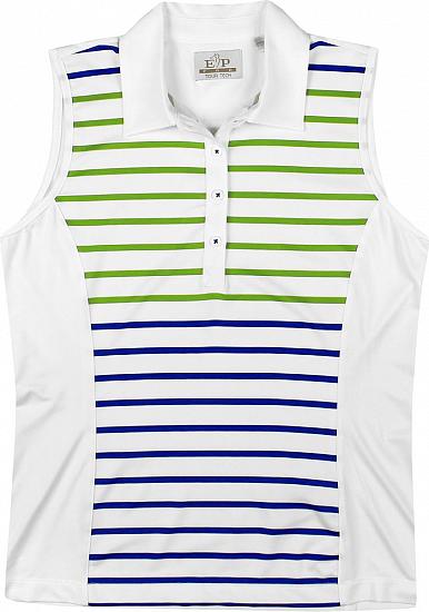 EP Pro Women's Tour-Tech Engineered Stripe Panel Sleeveless Golf Shirts - CLEARANCE
