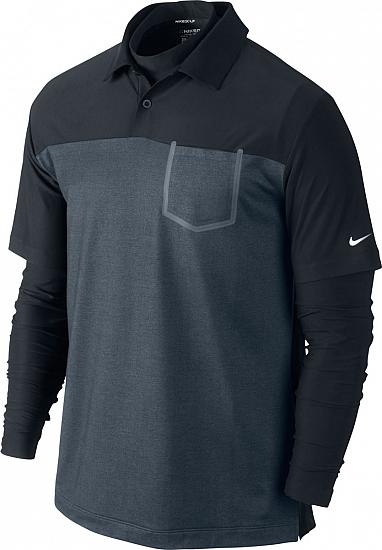 Nike Dri-FIT Performance Color Block Long Sleeve Golf Shirts - CLOSEOUTS