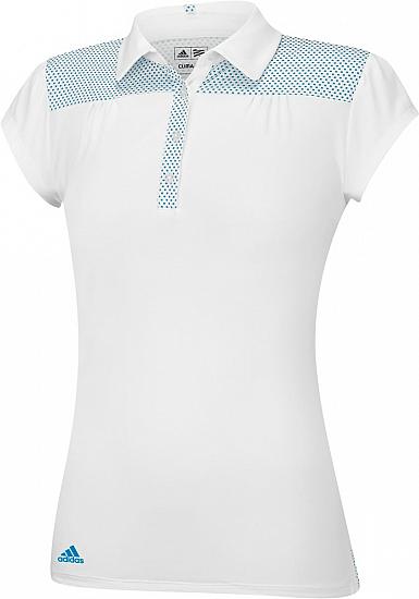Adidas Girls Puremotion Dot Yoke Junior Golf Shirts - ON SALE!