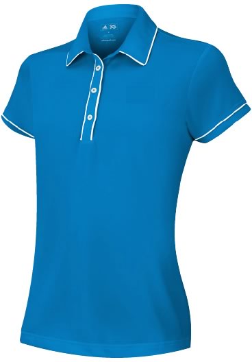 Adidas Girls Puremotion Piped Junior Golf Shirts - ON SALE!
